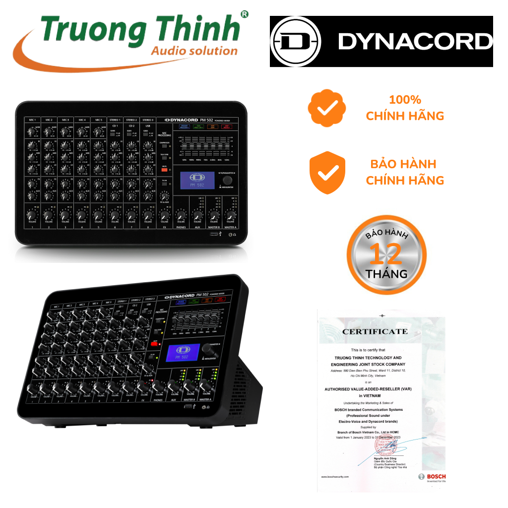 Bộ trộn tín hiệu liền công suất Dynacord PM502 - Power Mixer Dynacord PM 502 - Hàng chính hãng