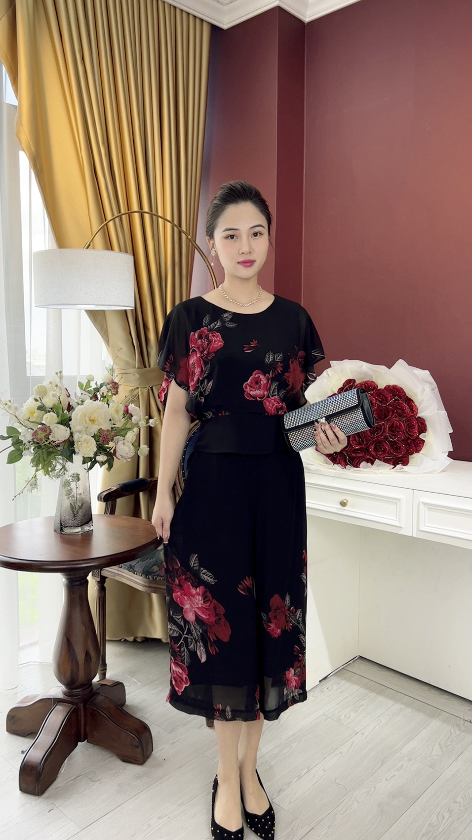 Bộ Trung Niên [ Linh Trà ] (TM 842) Trẻ Trung Thiết Kế Trang Nhã Thanh Lịch Bigsize Đi Làm Đi Tiệc Cho Bà Cho Mẹ U50