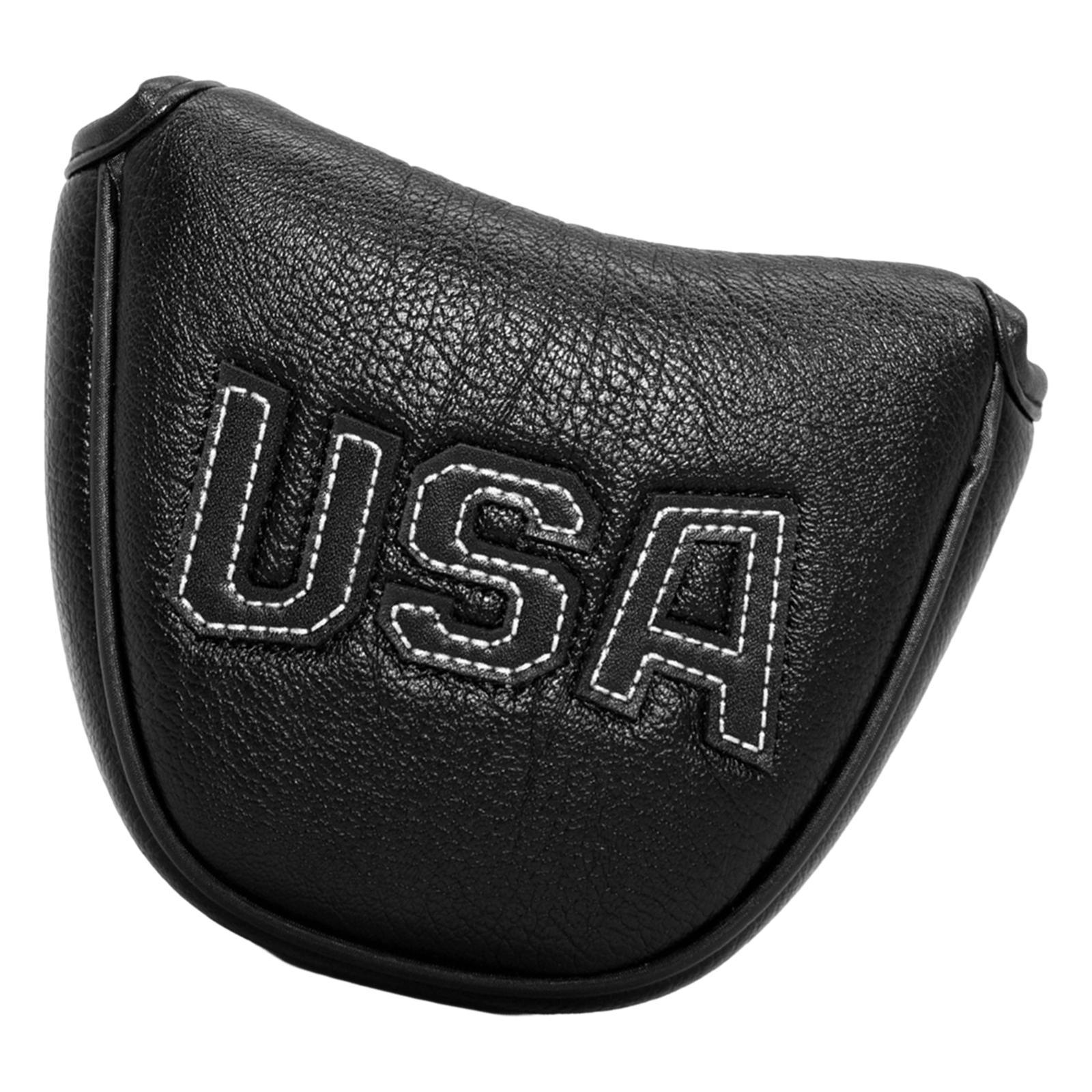 Premium PU Leather Mallet Putter Cover, Putter Head Cover, Mallet Putter Headcover Golf Club Head Covers Protect Golf Clubs