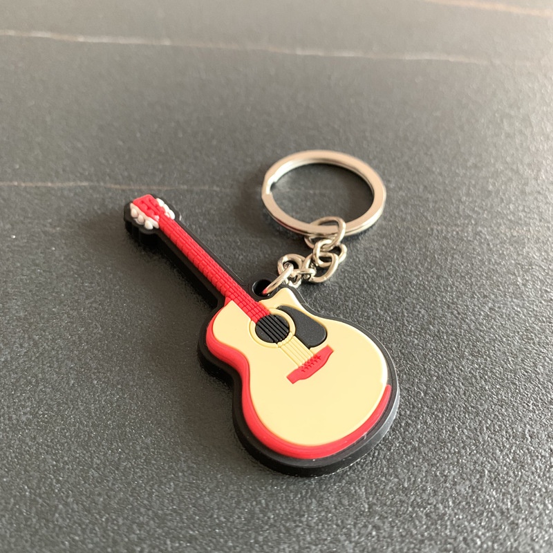 Móc Khóa Đàn hình Guitar AC, Guitar điện, Guitar eo, Piano I Nhựa Pvc dẻo Cao Cấp