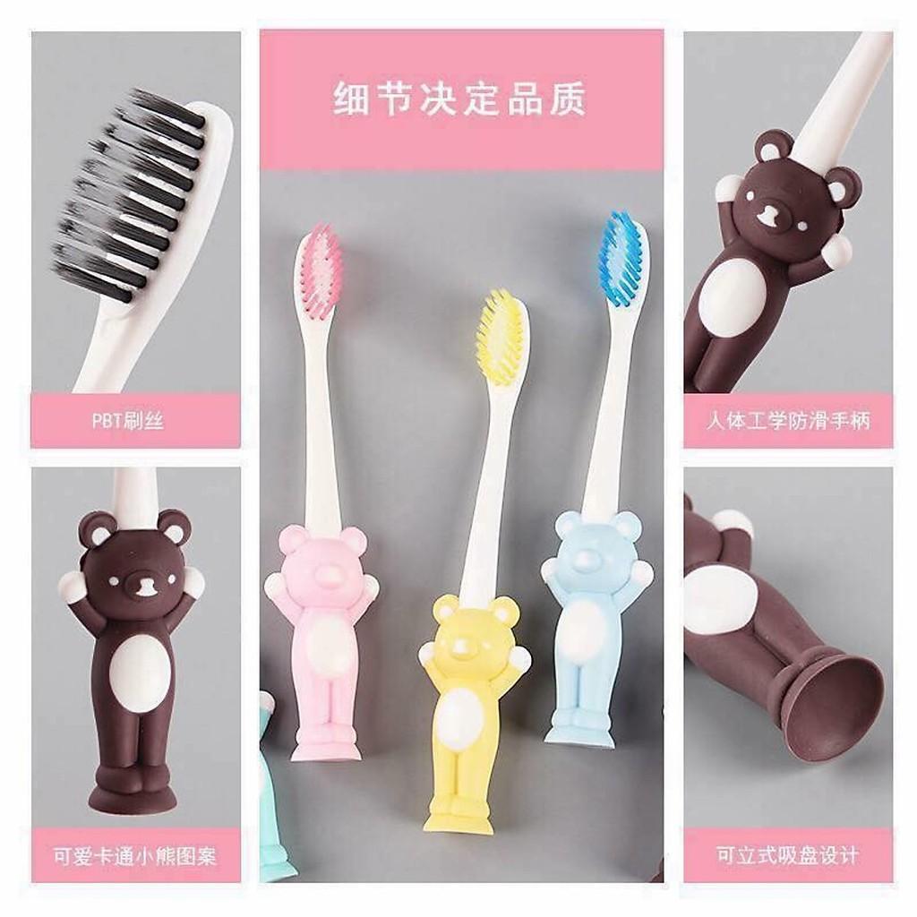 Sét 4 bàn chải đánh răng trẻ em hình thú