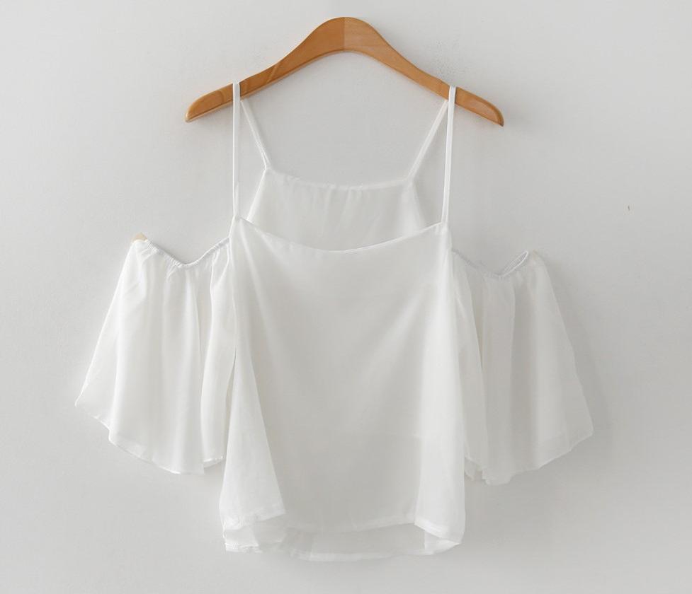 Áo Blouse Hai Dây Xuyên Thấu
