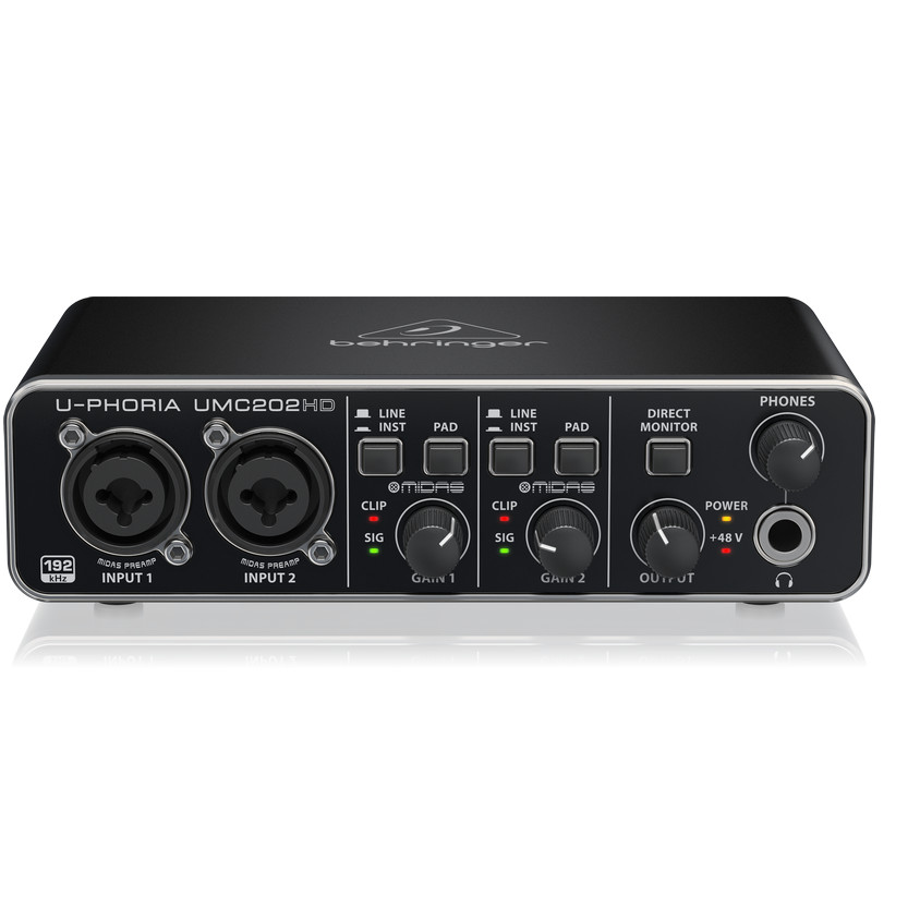 Sound card thu âm Behringer U-PHORIA UMC202HD - HÀNG CHÍNH HÃNG