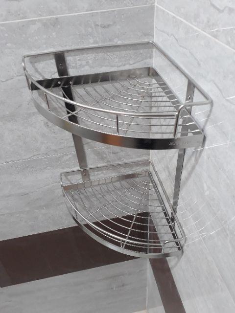 Kệ góc inox 2 tầng KT 25x25 cm