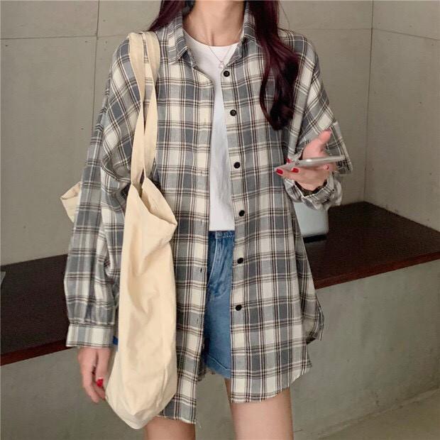 Áo sơ mi khoác ngoài form rộng - somi nam nữ oversize sọc số 9 - 2N Unisex