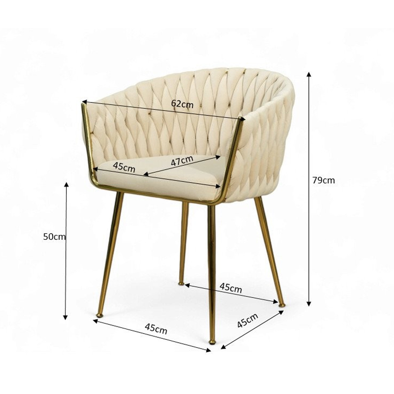 Ghế trang điểm nệm vải nhung dành cho nữ LARA 3B-F Nội thất Capta Ghế nữ ngồi trang điểm nệm vải nhung chân thép mạ màu vàng bóng - Xanh dương
