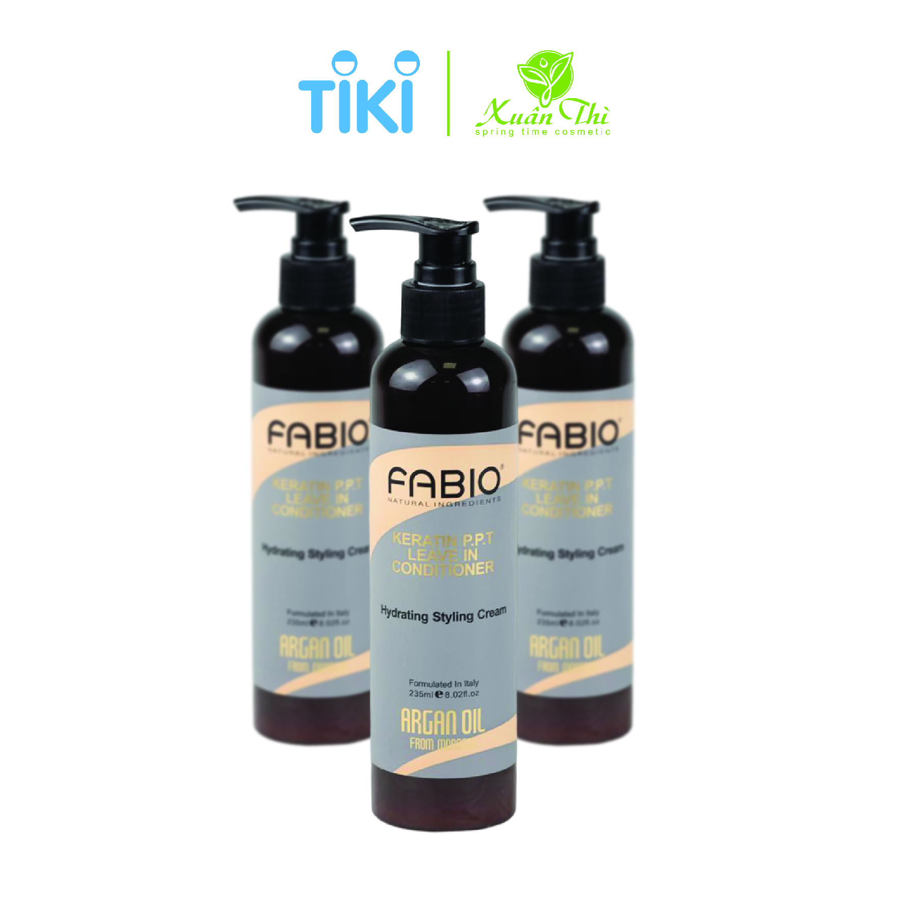 Gel dưỡng tạo kiểu tóc xoăn tinh chất Argan Fabio – 235ml