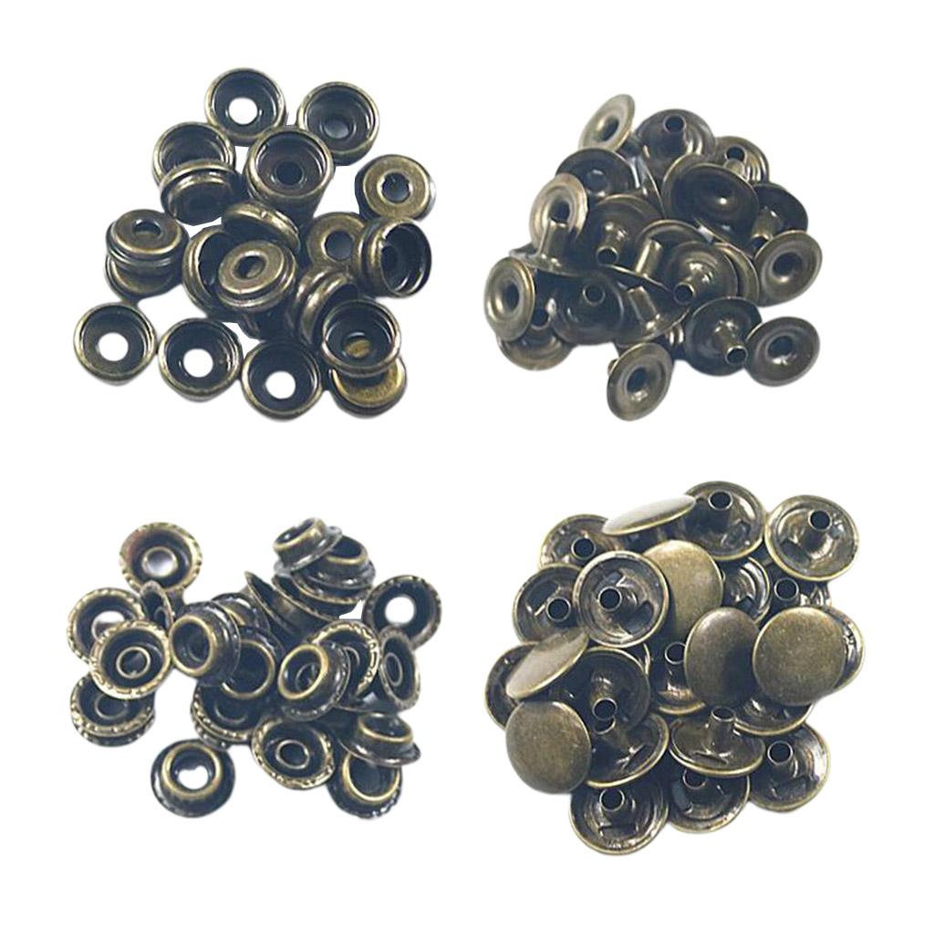 Chốt Khóa 50x Bấm Nút Stud Cho áo Khoác Da Quần Jean Túi Xách