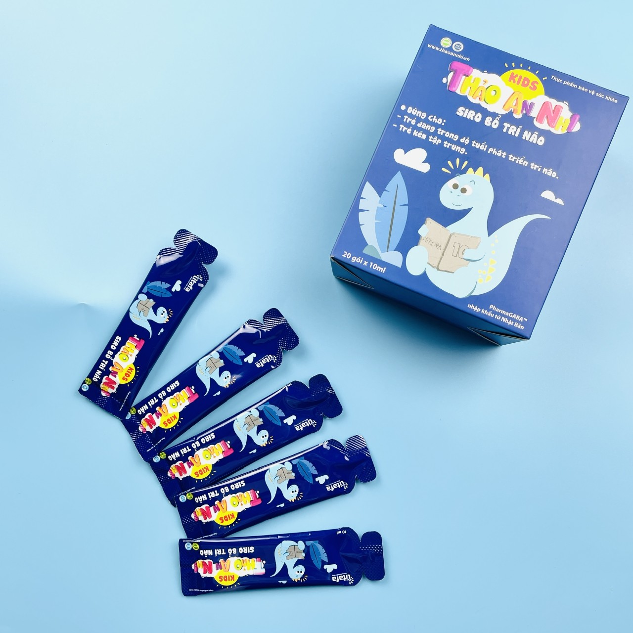 SIRO BỔ TRÍ NÃO KIDS THẢO AN NHI (Hộp 20 gói x 10ml) - Hỗ trợ phát triển não bộ cho bé [Chính hãng TITAFA]