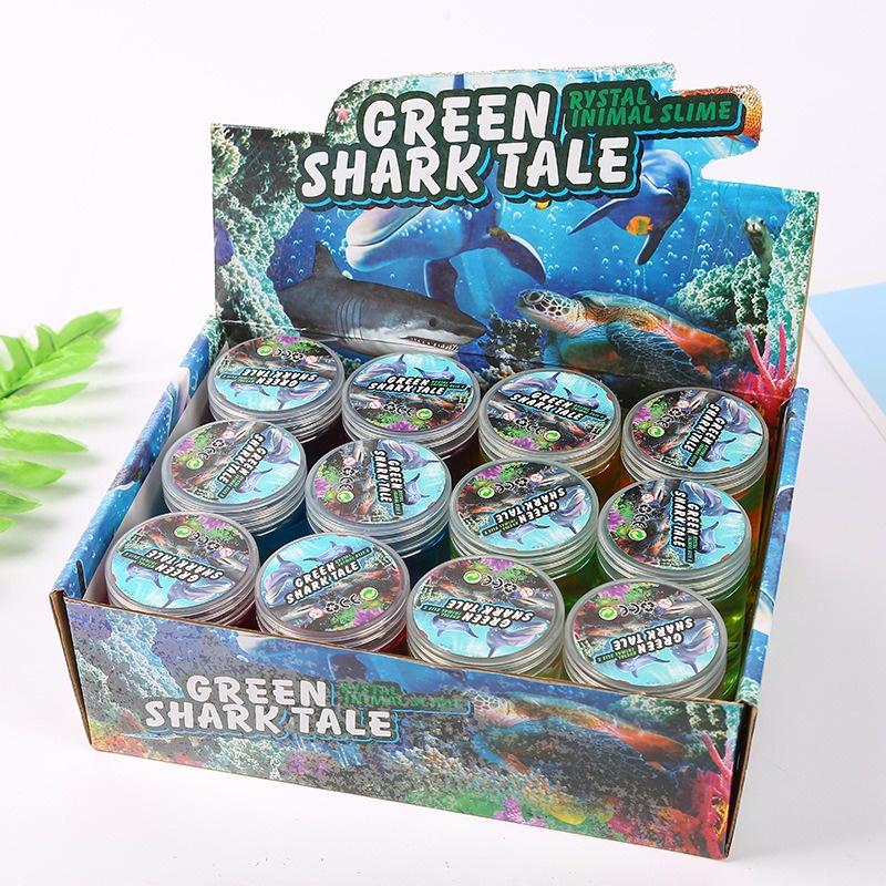 Slime dẻo không dính tay charm con cá bên trong Đồ chơi chất nhờn ma quái squishy Hủ slam