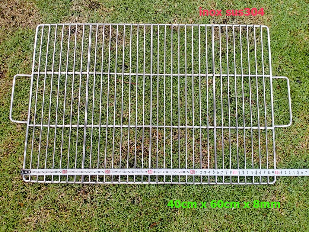Vỉ nướng inox sus304 cao cấp  - trọn đời không lo gỉ sét - kích thước 40cm x 60cm dày 8mm