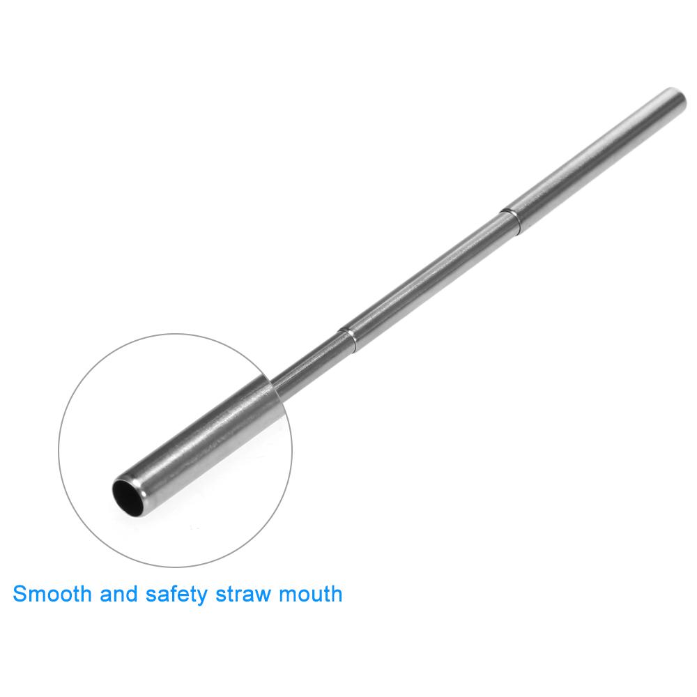 Ống hút bằng thép không gỉ có thể thu gọn kèm bàn chải làm sạch