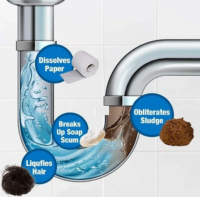 Bột thông cống 01S khử mùi chống nghẹt bồn cầu, lavabo, chậu rửa bát, đường ống phân hủy cực mạnh , xử lý triệt để nhanh chóng loại 260g