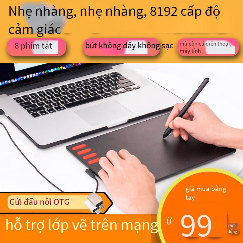 Lớp học trực tuyến phong cách mới nhất T505 Bảng kỹ thuật số VINSA Wencai bảng vẽ tay bảng vẽ máy tính cấp độ 8192 có thể được kết nối với điện thoại di động Android