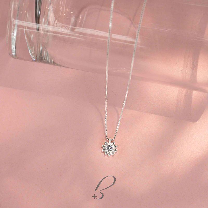 Vòng cổ bạc Bling it hoa nhỏ đính đá BIVC131