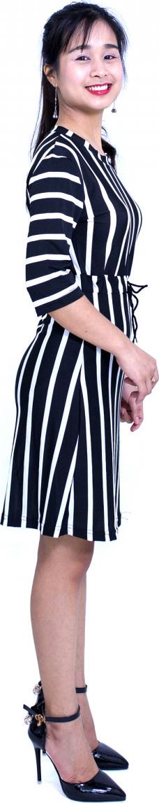 Váy đầm kẻ sọc, Váy công sở hè 2019
