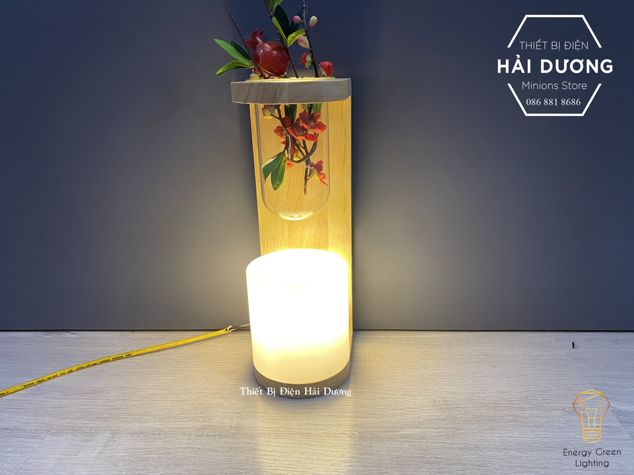 Đèn Tường Kệ Gỗ Chao Thủy Tinh Hiện Đại DT-35125 - Trang Trí Căn Phòng - Đã Bao Gồm Bóng LED 3W - Có Video