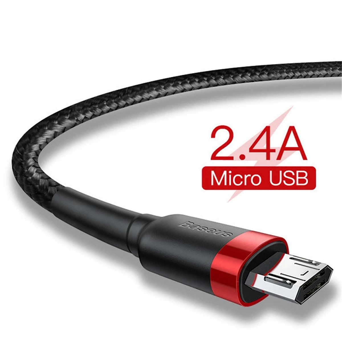 Cáp sạc nhanh Cafule Micro USB Cho Smartphone Android 2.4A/Quick charge 3.0 1m - Hàng nhập khẩu