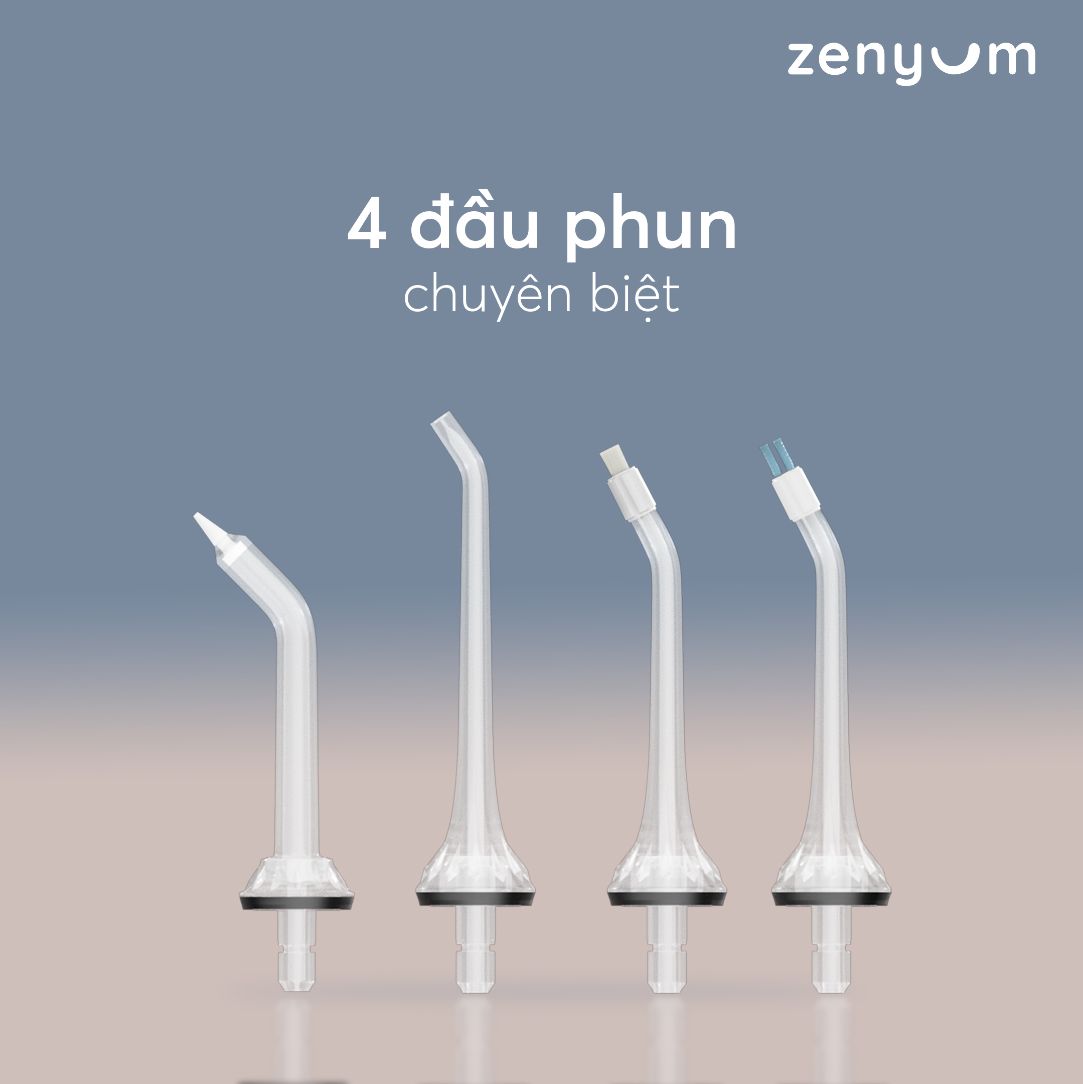 Combo 1 Máy Tăm Nước Zenyum Pro và 1 Bàn Chải Điện ZenyumSonic - Màu sắc Đen/Trắng