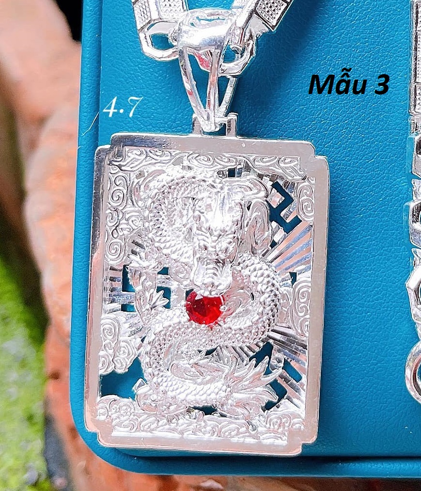 Mặt dây chuyền bạc cao cấp hình rồng MS69