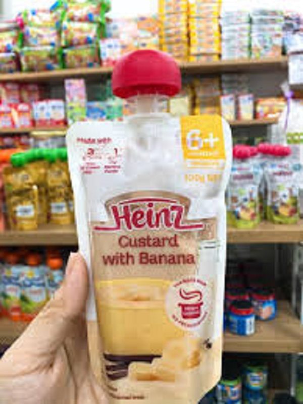 Váng sữa Heinz Custard with Banana cho bé từ 6 tháng - Túi 120g