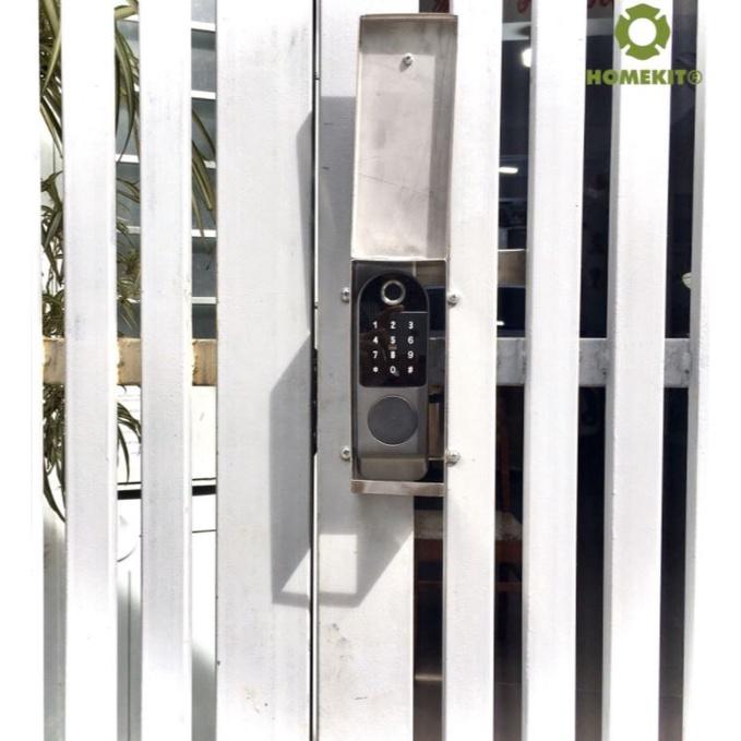 Khóa cửa cổng một chiều vân tay điện tử thông minh HOMEKIT AB-17E mật khẩu, thẻ từ và chìa cơ - lắp đặt tận nhà