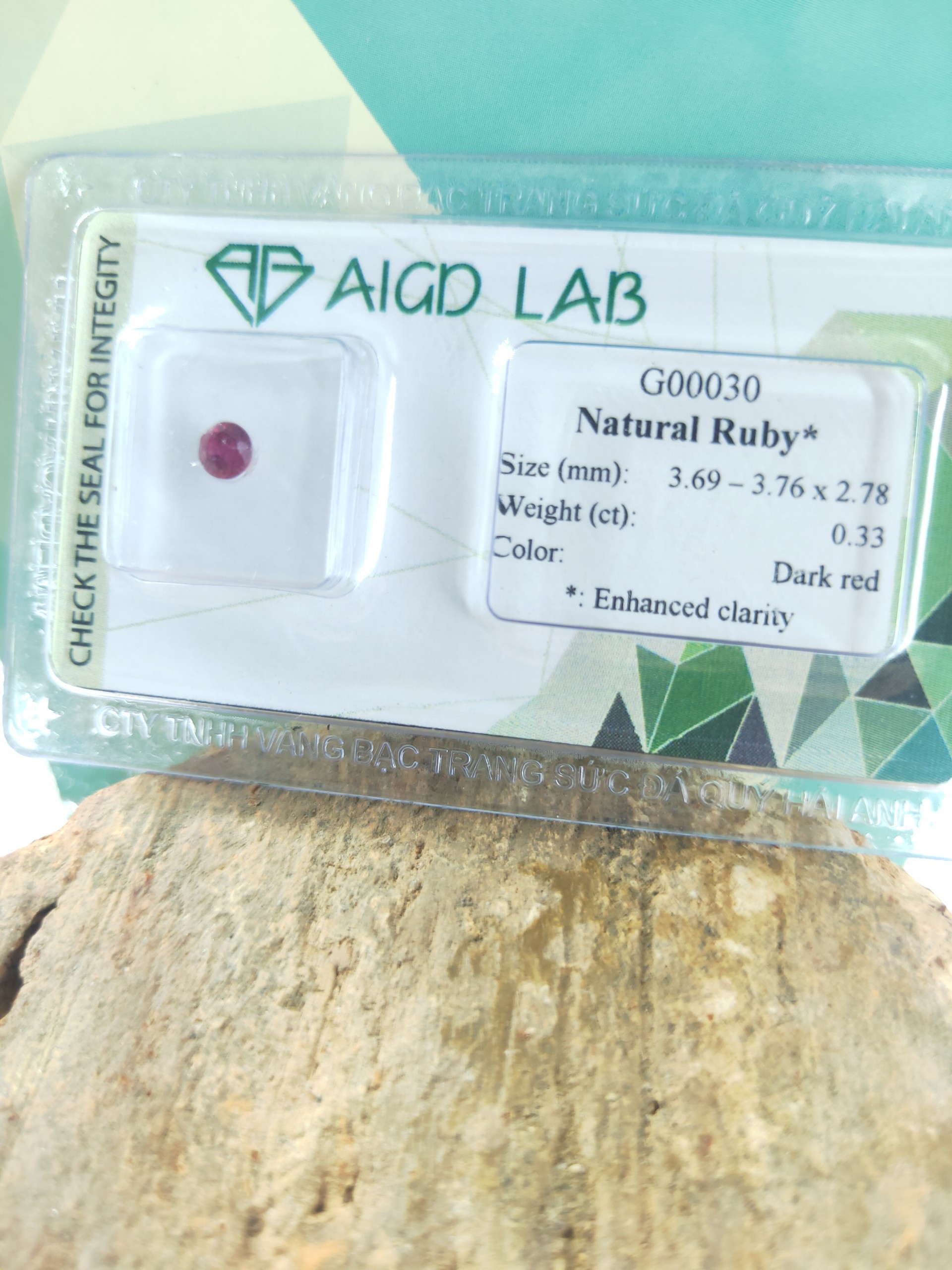 Viên đá Ruby thiên nhiên G00030