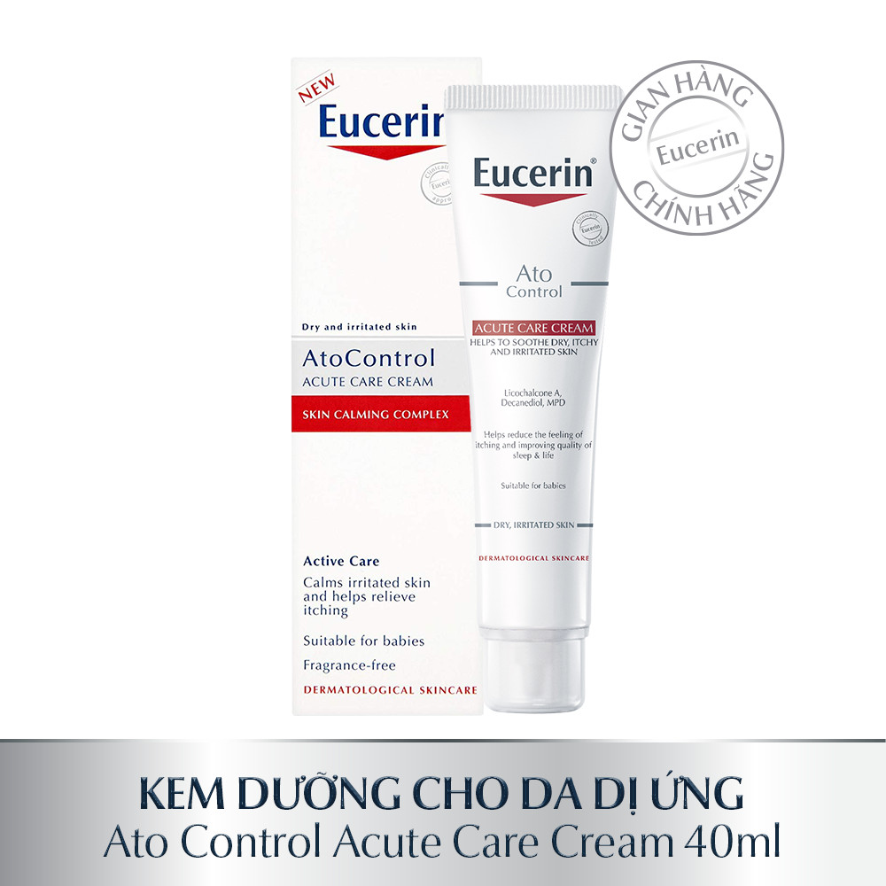 Kem dưỡng giảm viêm da cơ địa Eucerin Ato Control Acute Care Cream 40ml