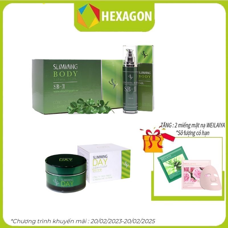 Combo Bộ Ủ Nóng Tan Mỡ Slimming Body 2 và Kem tan mỡ Slimming day collagen