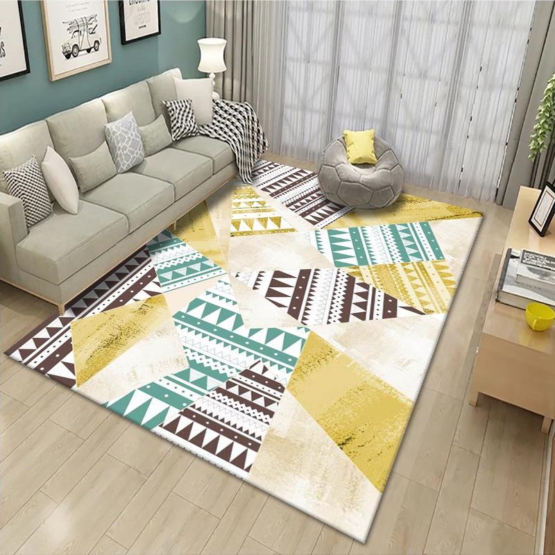 Thảm Trải Sàn In Họa Tiết Hình Học Phong Cách Bắc Âu Hiện Đại Đơn Giản