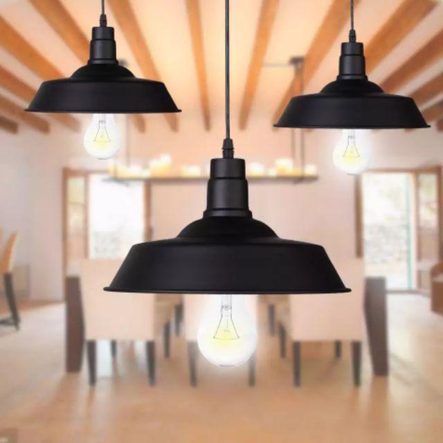 Đèn thả sắt sơn tĩnh điện đẹp chao đại phi 350 HL 6657-350