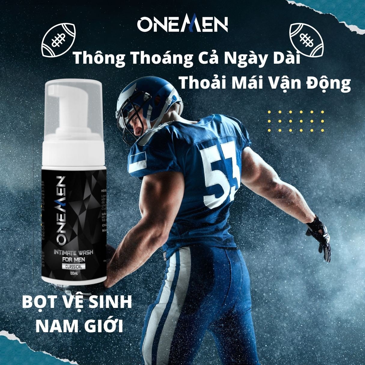 Combo Tiết Kiệm: 2 Bọt Vệ Sinh Nam + Sữa Tắm Gội OneMen 3 IN 1  Aromatic Shower Gel