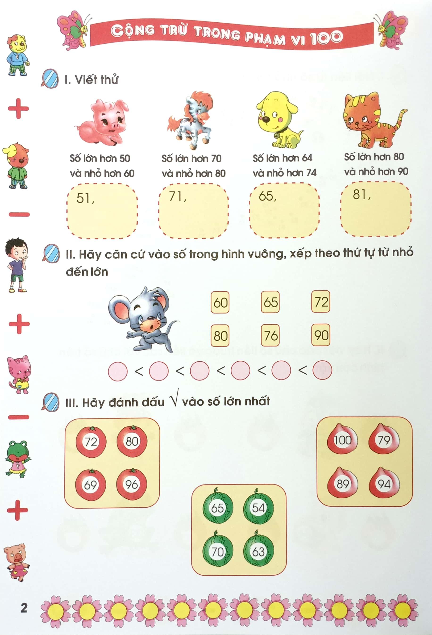 Bé Học Toán - Cộng Trừ Trong Phạm Vi 100 (Tái Bản)