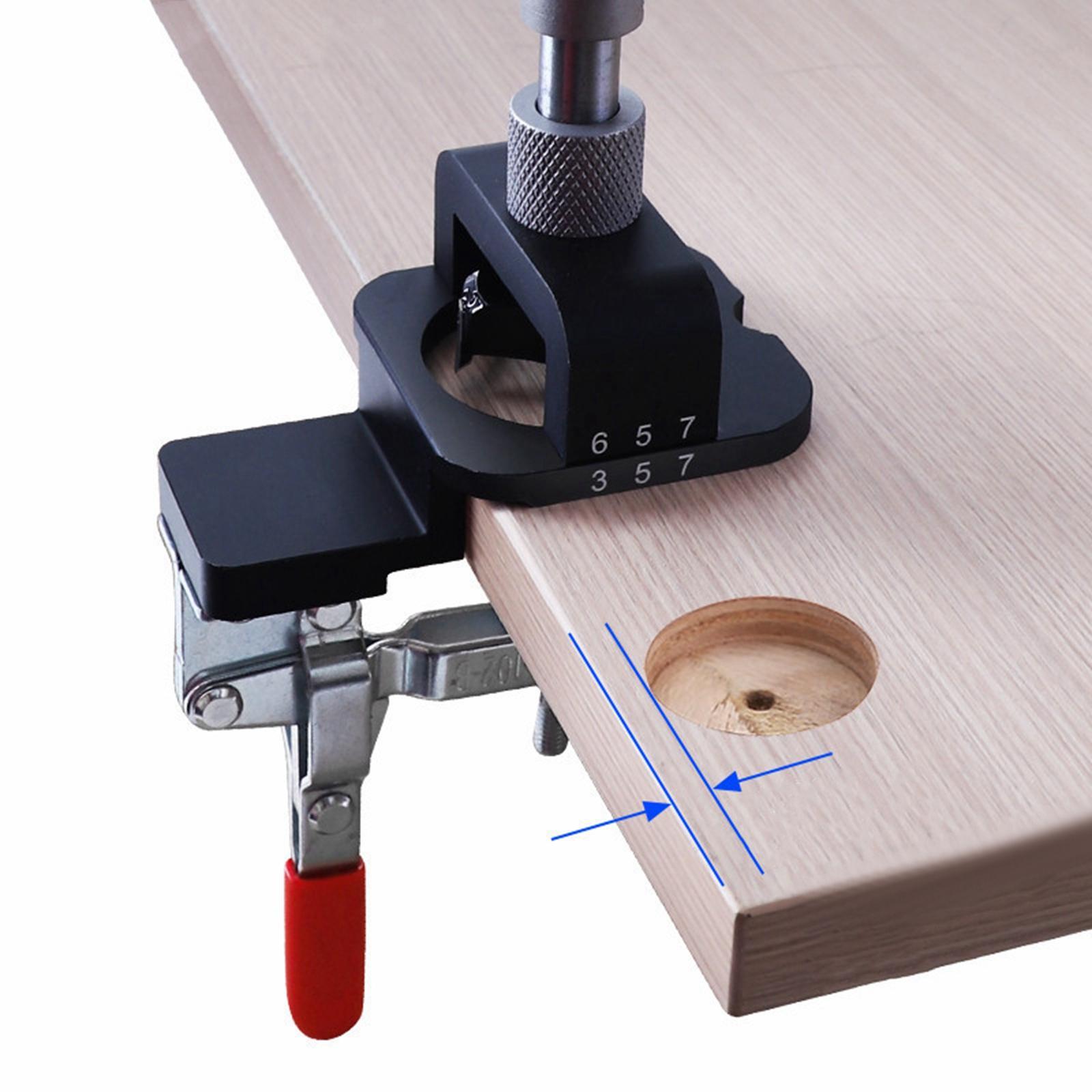 35mm Woodworking Hole Opener Hinge Jig Kit for Door Cabinet Hole Punching