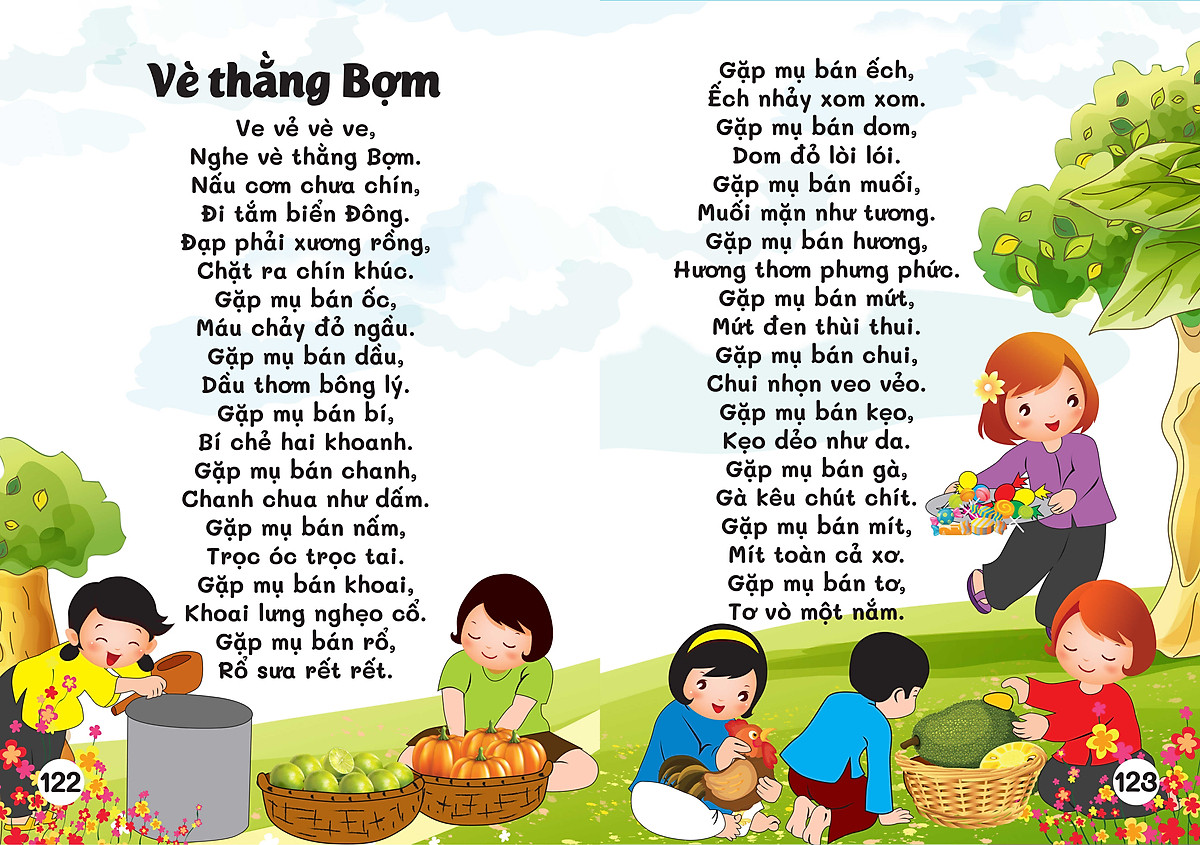 Đồng dao cho bé - Các trò chơi dân gian - Các câu hát vè dân gian - Bé từ 3 đến trở lên (dành cho bé tập nói)