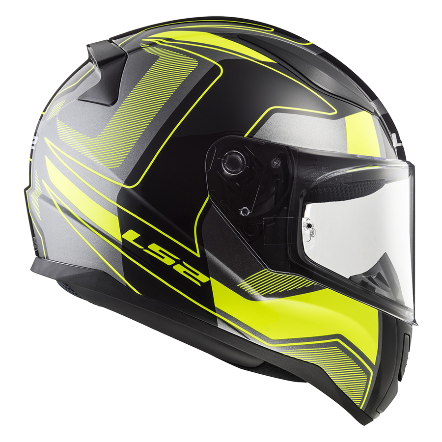 Mũ Bảo Hiểm FullFace LS2 FF353 Rapid Carrera Matt Black H-V Yellow (Size