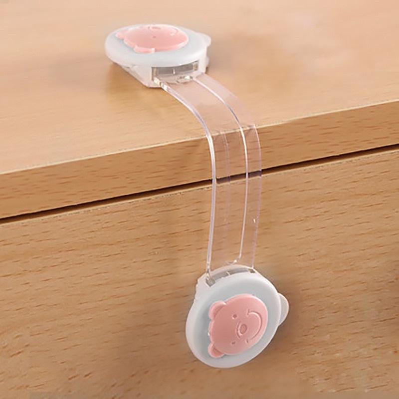 Khoá cài tủ lạnh, tủ đồ, tủ ngăn kéo thông minh bảo vệ an toàn cho bé - Dây khoá tủ lạnh, chốt tủ an toàn cho bé