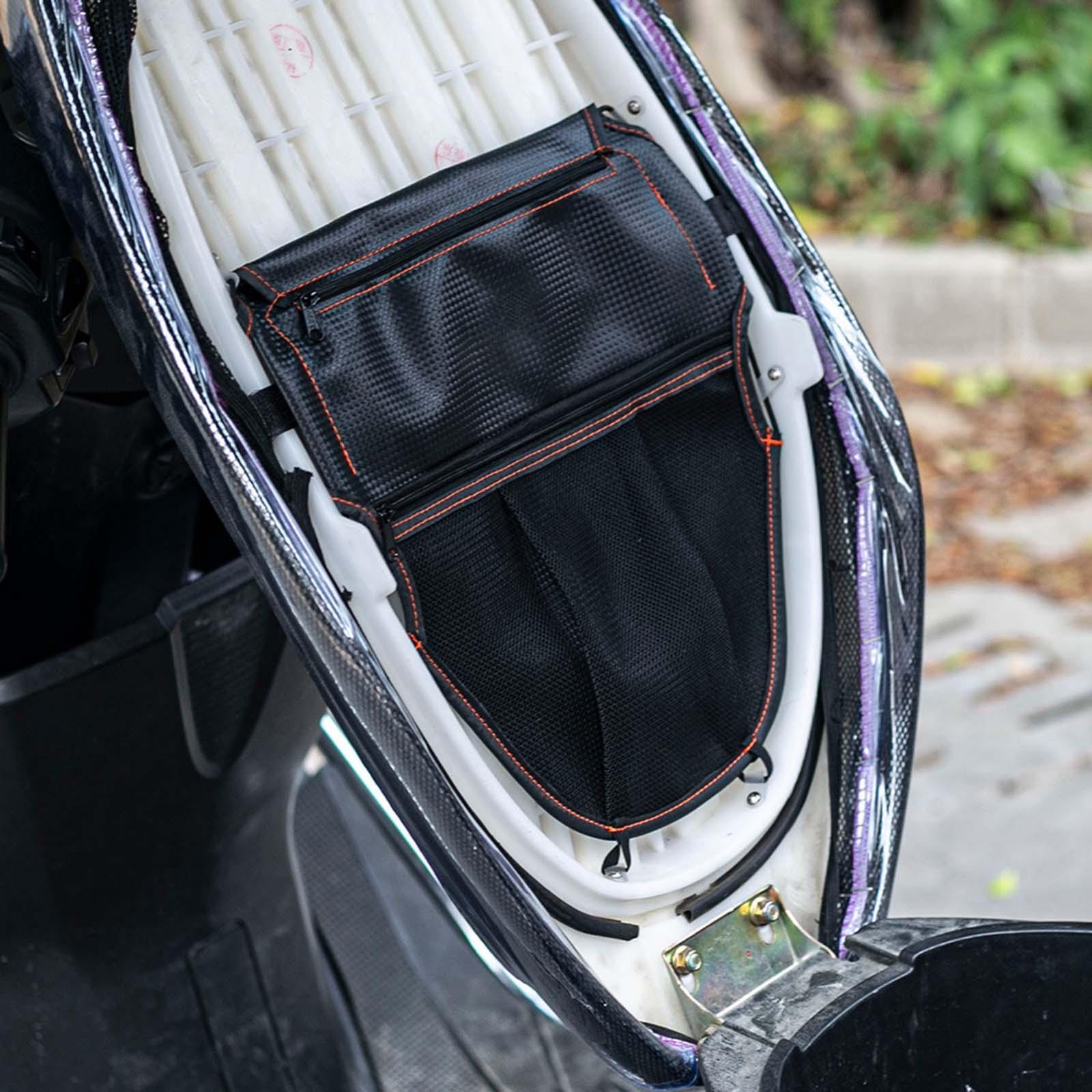 Motorcycle under Seat Storage Bag Sturdy Easy to Install Polyester Organizer