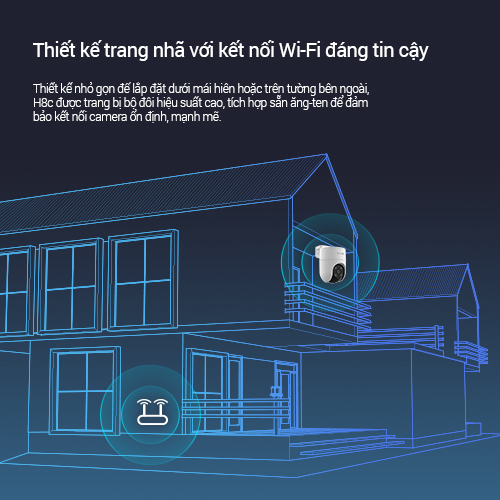 Camera Wi-fi EZVIZ H8C 2MP Ngoài Trời, Quay Quét 360 Độ, Đàm Thoại 2 Chiều, Ghi Hình Màu Ban Đêm- Hàng Chính Hãng