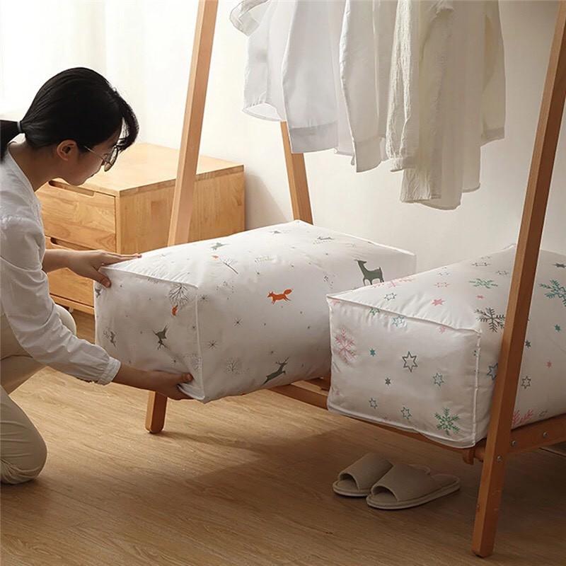 Túi Đựng Quần Áo , Chăn Màn Gấp Gọn Chất Liệu PEVA Chống Nước size TO