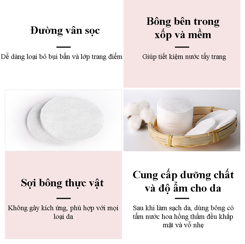 Combo Bông tẩy trang IPEK 150 Miếng (Thổ Nhĩ Kì)