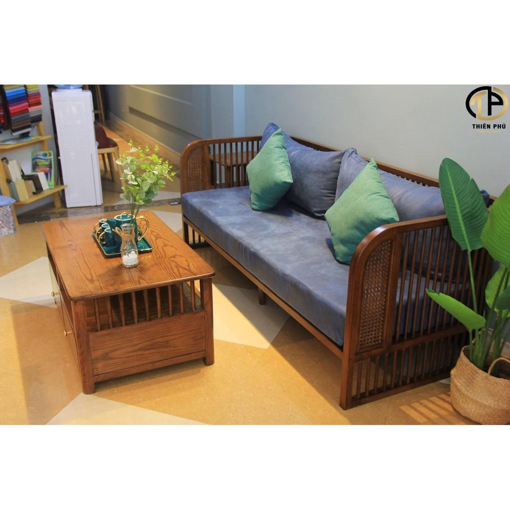 Bộ Sofa Gỗ Mây Indochine Phong Cách Vintage