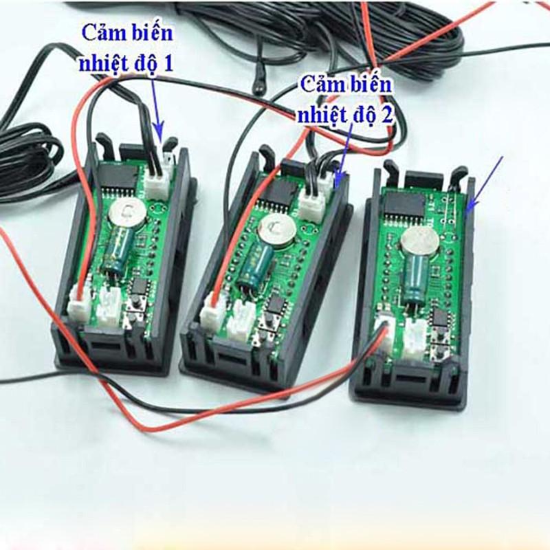 Đồng hồ điện tử mini DIY 12V V2.2 lắp chế cho ô tô xe máy