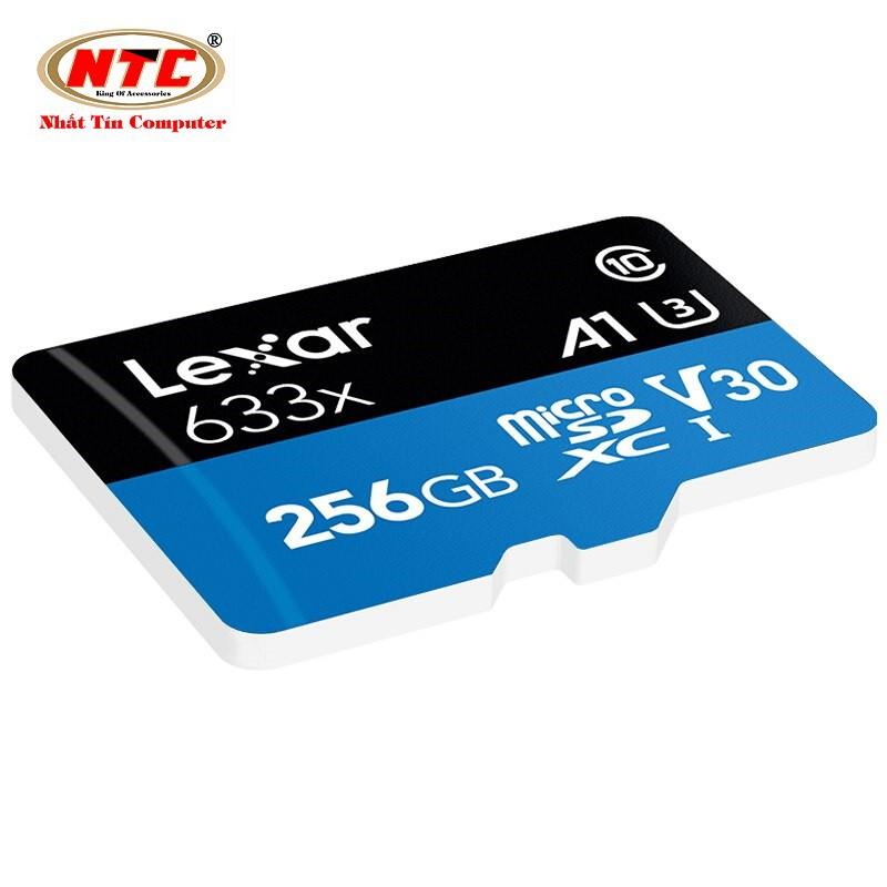 Thẻ Nhớ MicroSDXC Lexar 256GB A1 V30 633x U3 4K 95MB/s - kèm Adapter (Xanh)