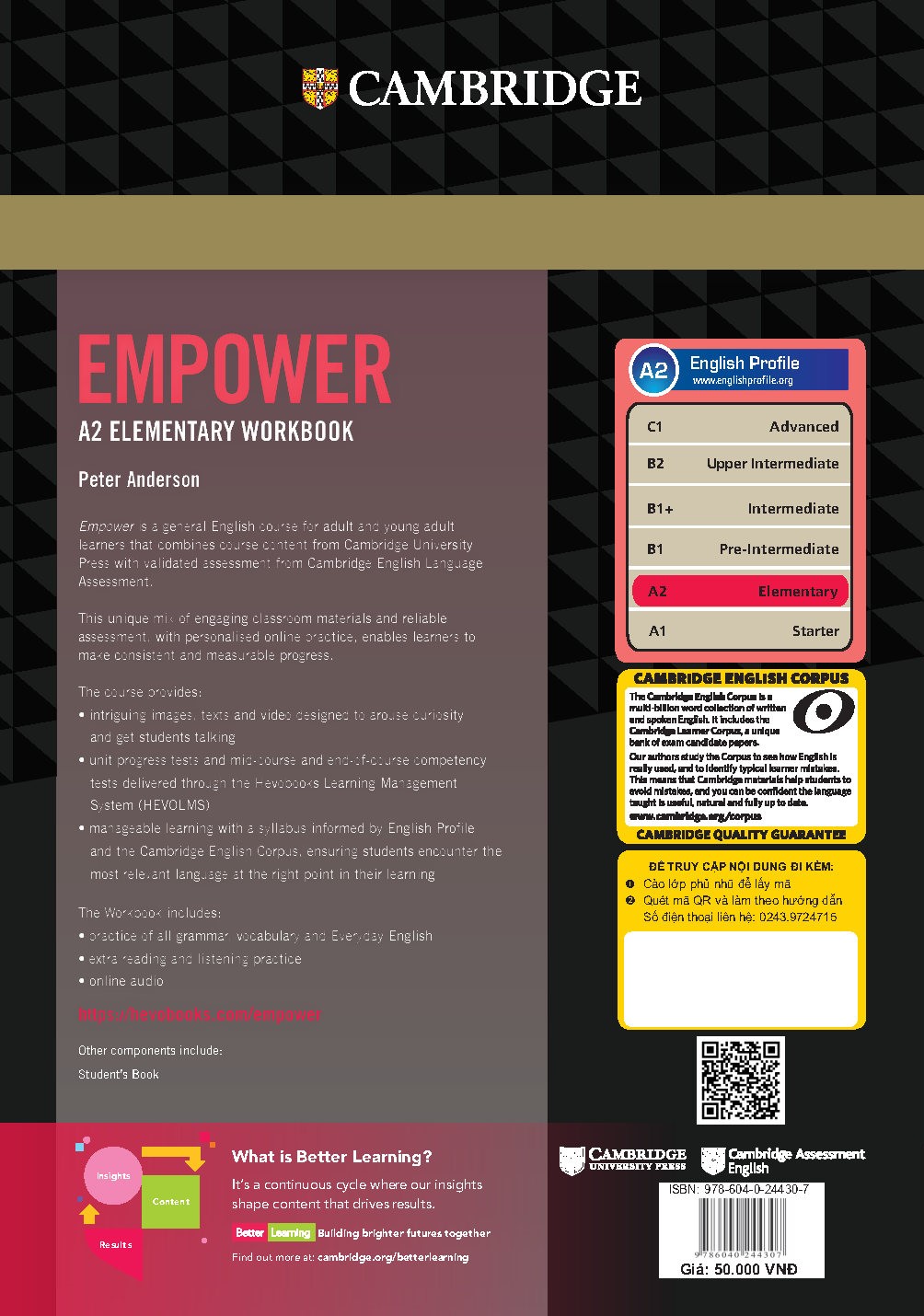 Empower A2 Elementary Workbook with Online Access