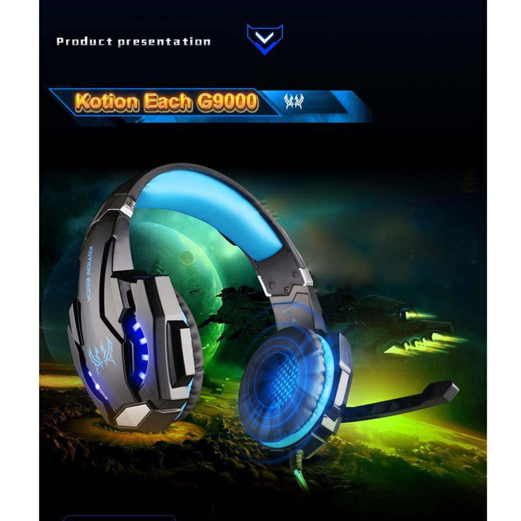 3.5mm Gaming Headset Headphones Mic For PC Laptop Desktop