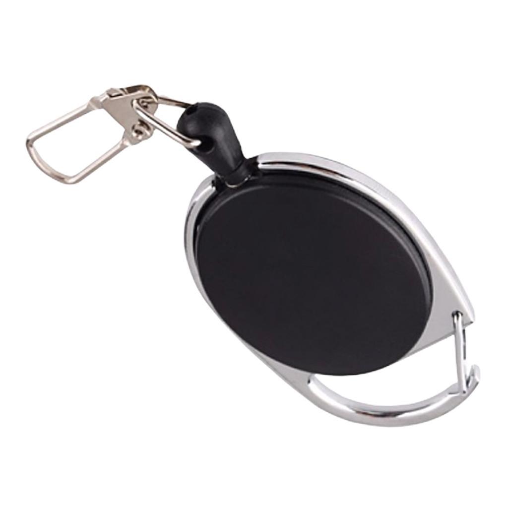 2pcs Retractable Key Chain Reel Holder Anti-theft Steel Wire Keychain