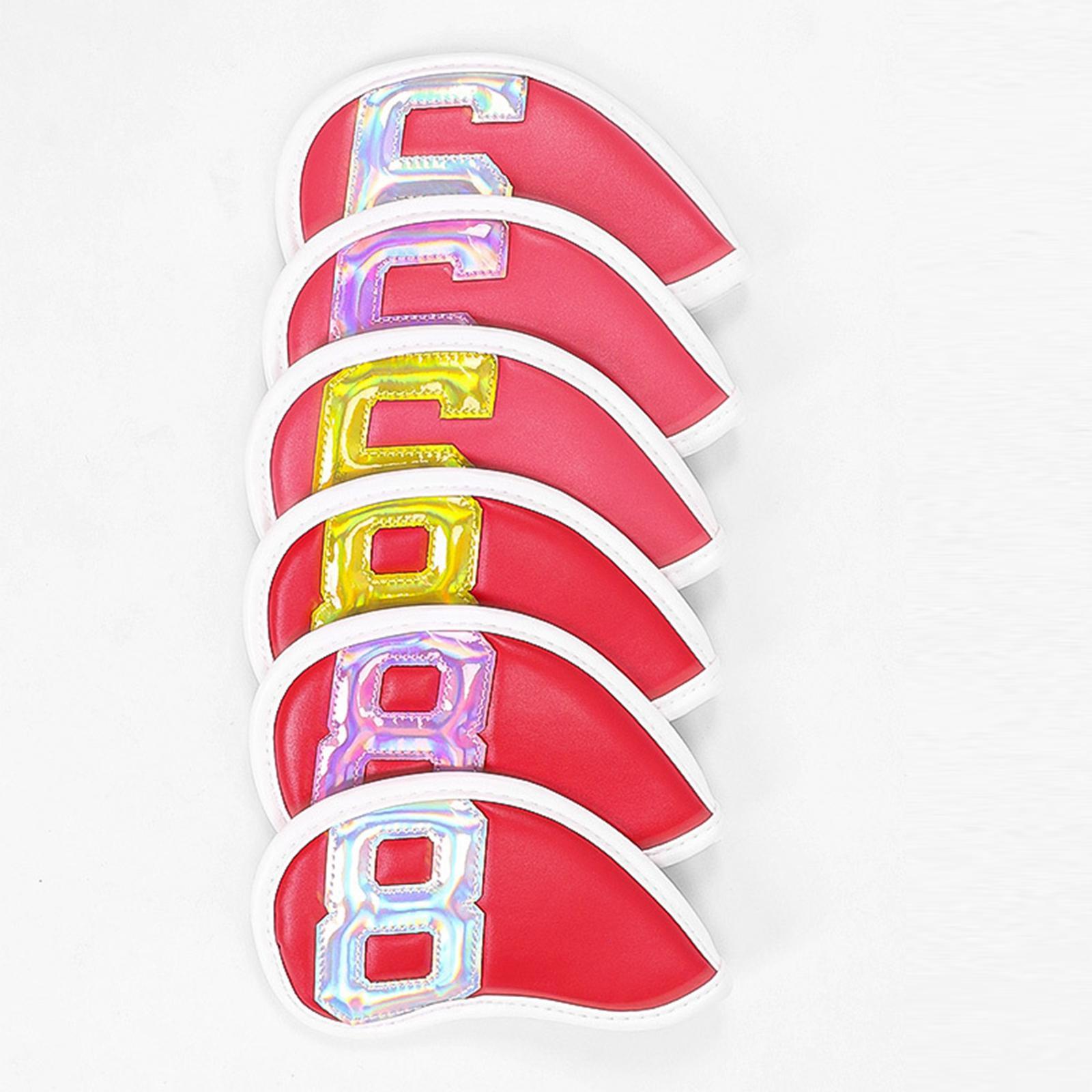 10Pcs Colorful Golf Iron Headcover Club Head Cover Sleeve for Most Irons Club Outdoor Sports