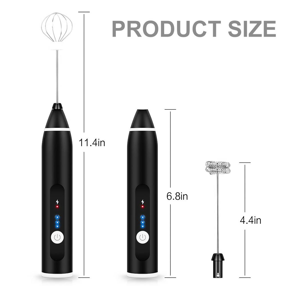 3 Tốc Độ Trứng Be Cà Phê Sữa Uống Đánh Trộn Đầu USB Sạc Eggbeater Frother Khuấy Thực Phẩm Cầm Tay Máy Xay Đánh Trứng