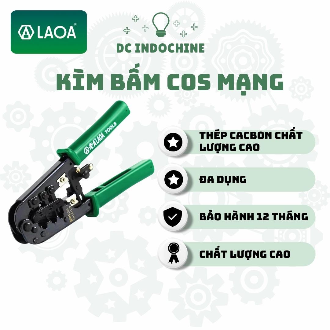 Kìm bấm cos mạng LAOA LA194102 đa năng, thép cacbon, hàng chính hãng